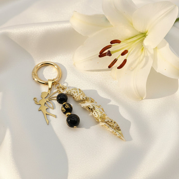 Bijou de sac protection obsidienne et tourmaline noire