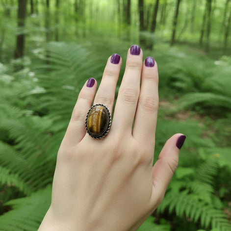 Bague oeil de tigre