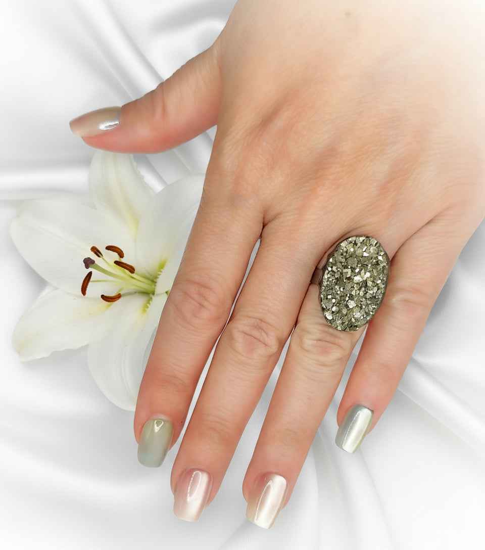 Bague en Pyrite brute