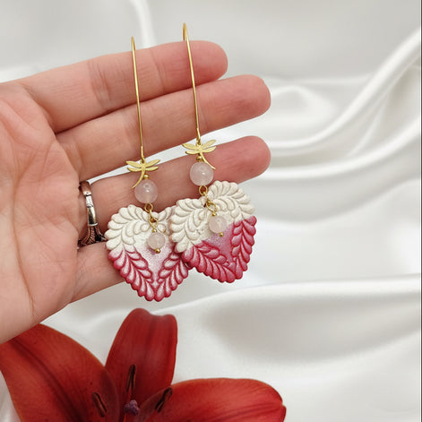 bijoux en quartz rose