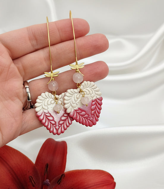 bijoux en quartz rose