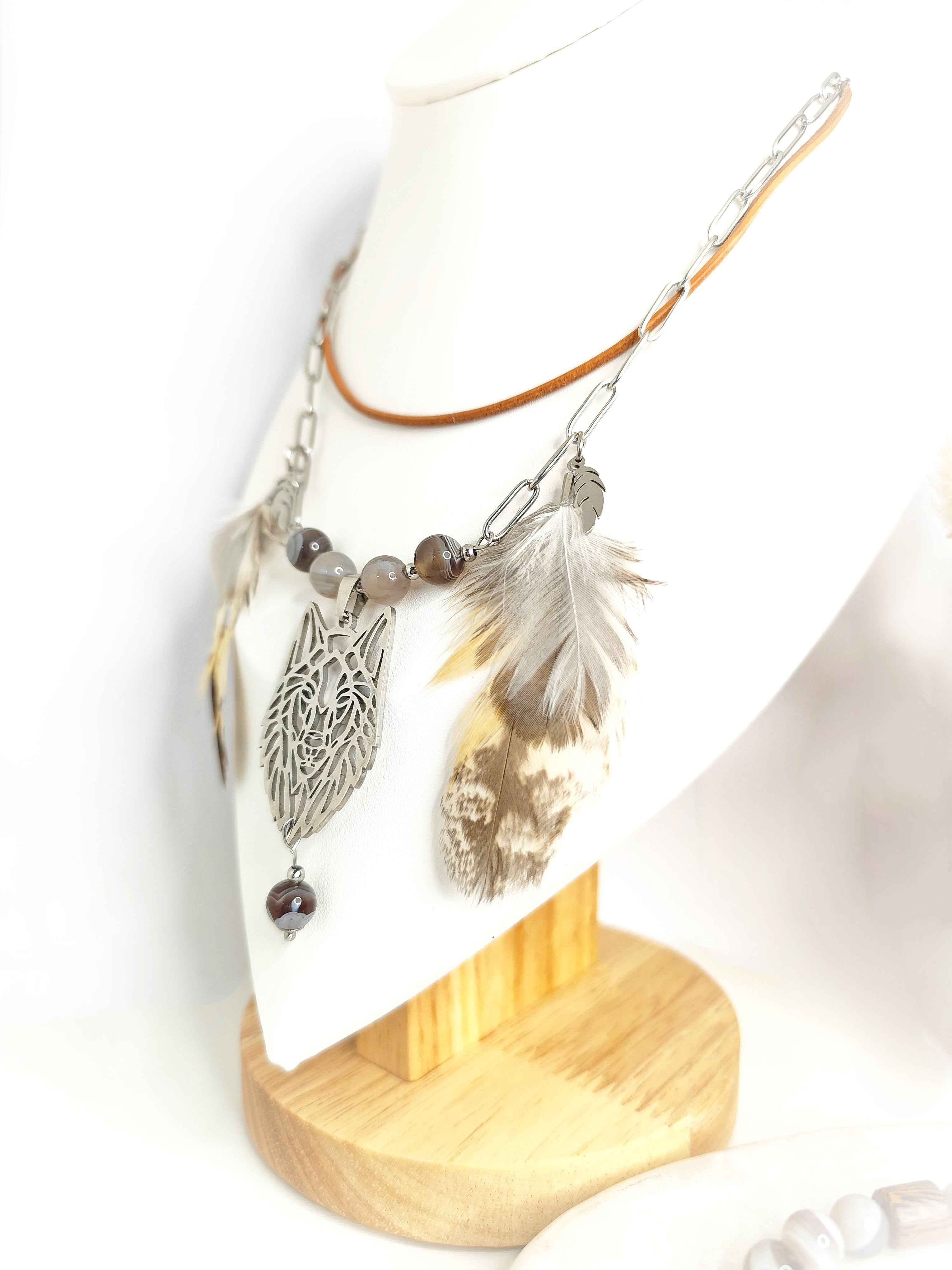 Collier ou bracelet en agate du Botswana extra 