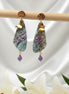 Boucles d'oreilles féeriques papillon et améthyste
