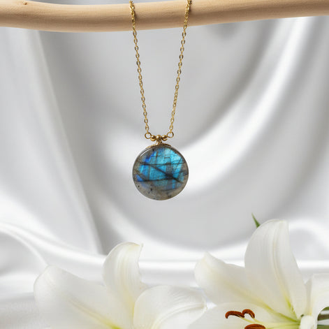 collier pierre naturelle labradorite