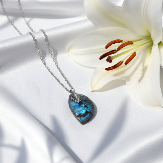 bijou argenté labradorite 70