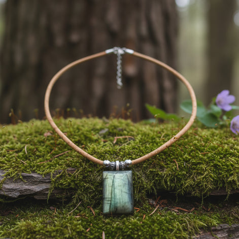 bijoux homme en liège et pierre de qualité