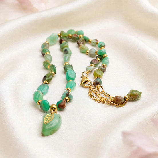 Collier de perles en Chrysoprase