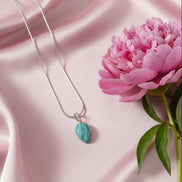 Collier fin Amazonite, argenté, doré au choix