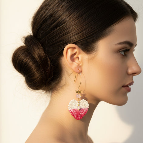 bijoux en pierres de quartz rose
