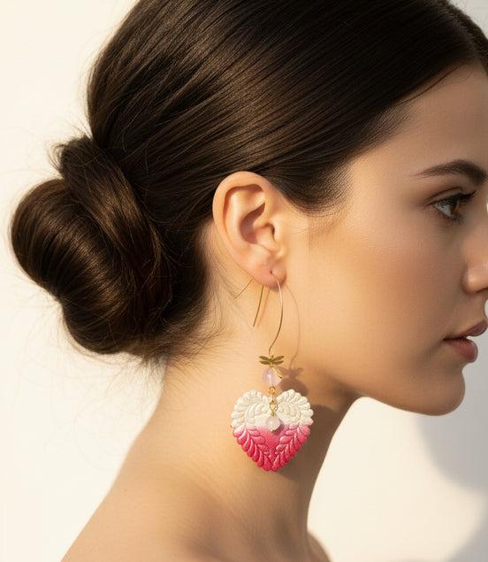 bijoux en pierres de quartz rose