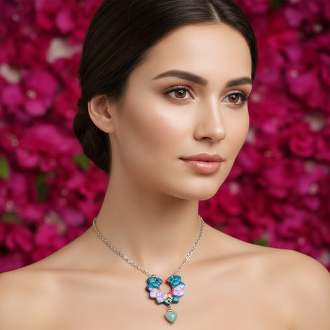 collier femme coloré