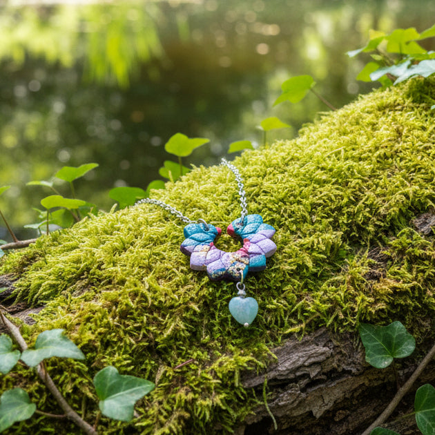 collier coloré et amazonite