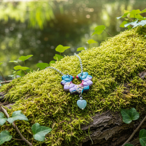 collier coloré et amazonite