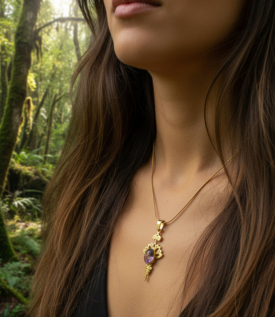 collier femme spirituelle en pierre