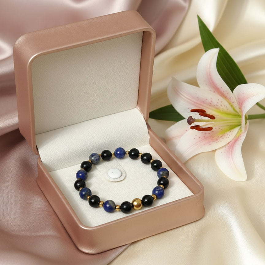 bracelet lapis lazuli onyx