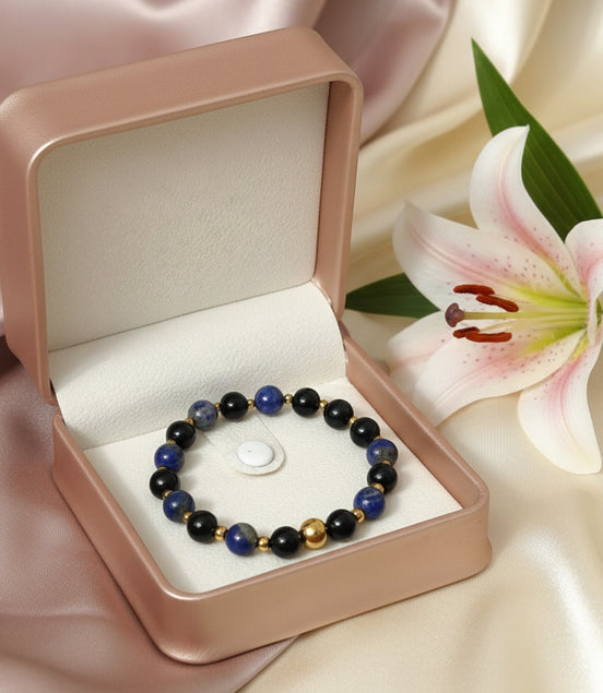 bracelet lapis lazuli onyx