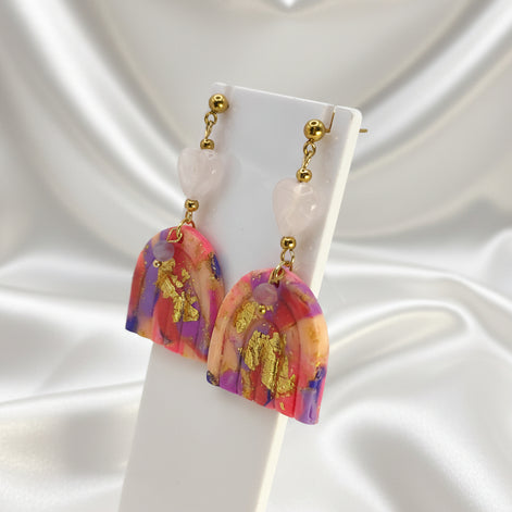 boucles d'oreilles coeur 