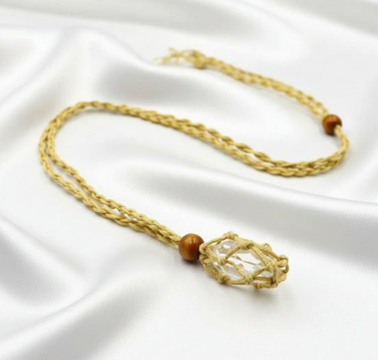 porte pierre Collier sautoir réglable,  pour mettre sa pierre