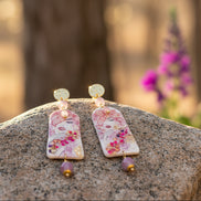 boucles d'oreilles tourmaline rose