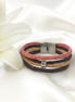bracelet femme liege et acier inox artisanale 70300