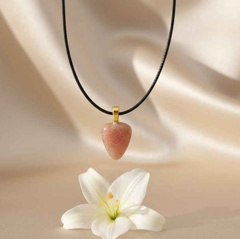 Collier et Pierre de soleil roulée qualité AA au choix