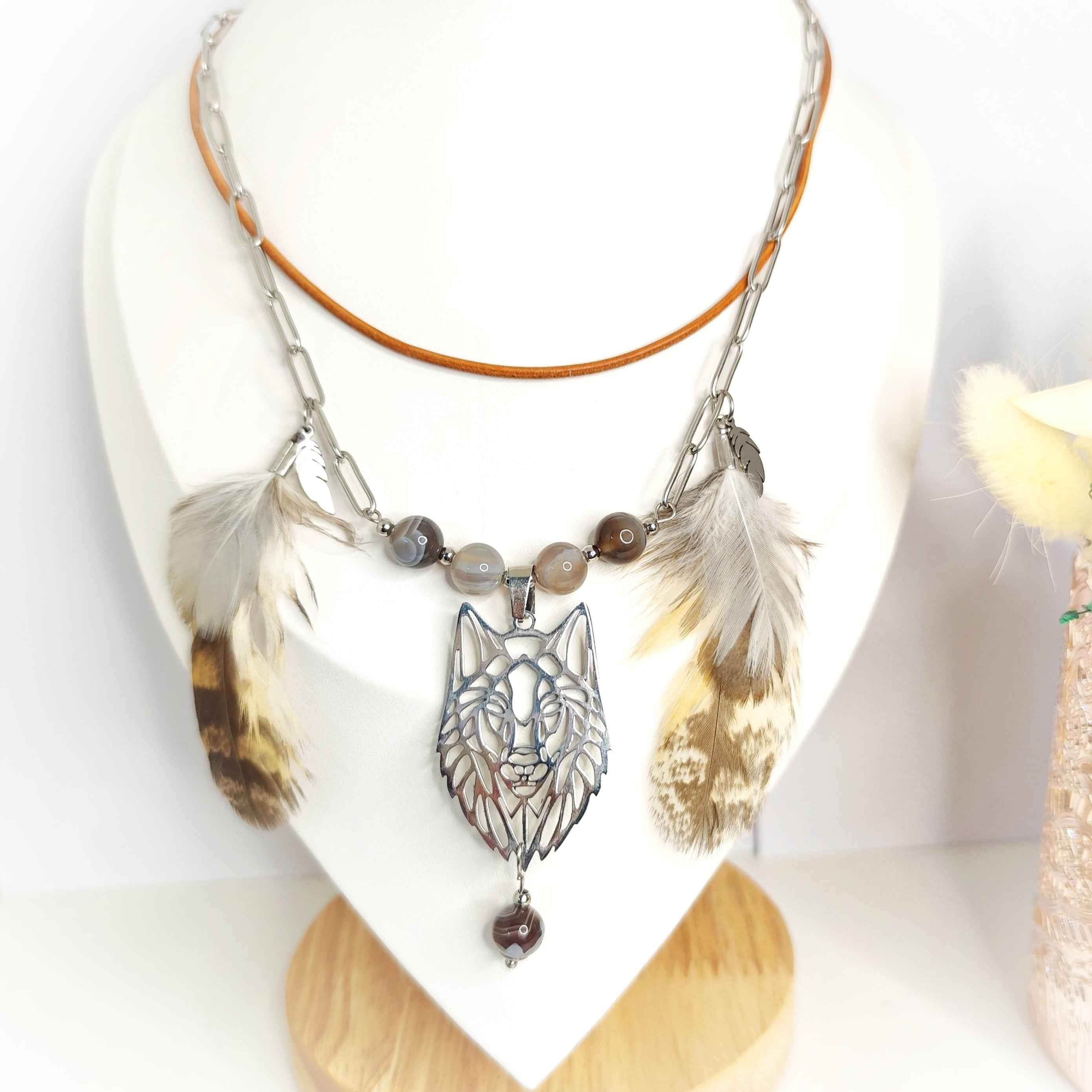 Collier ou bracelet en agate du Botswana extra 