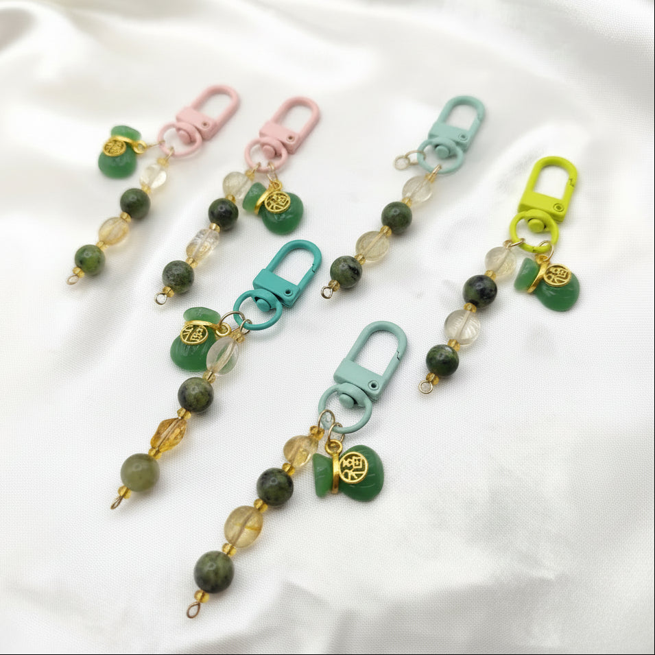 porte cles citrine abondance