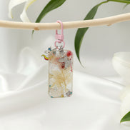 Porte clé féerique en quartz rose