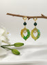 boucles d'oreilles malachite et polymère
