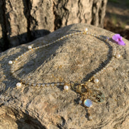 bijoux doré en labradorite