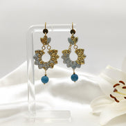Boucles d’Oreilles Rosa Apatite en doré