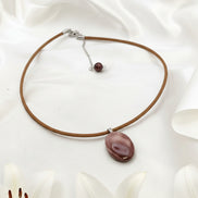 bijoux en jaspe mokaite violette