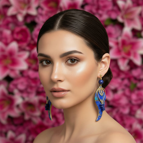 bijoux bleu doré
