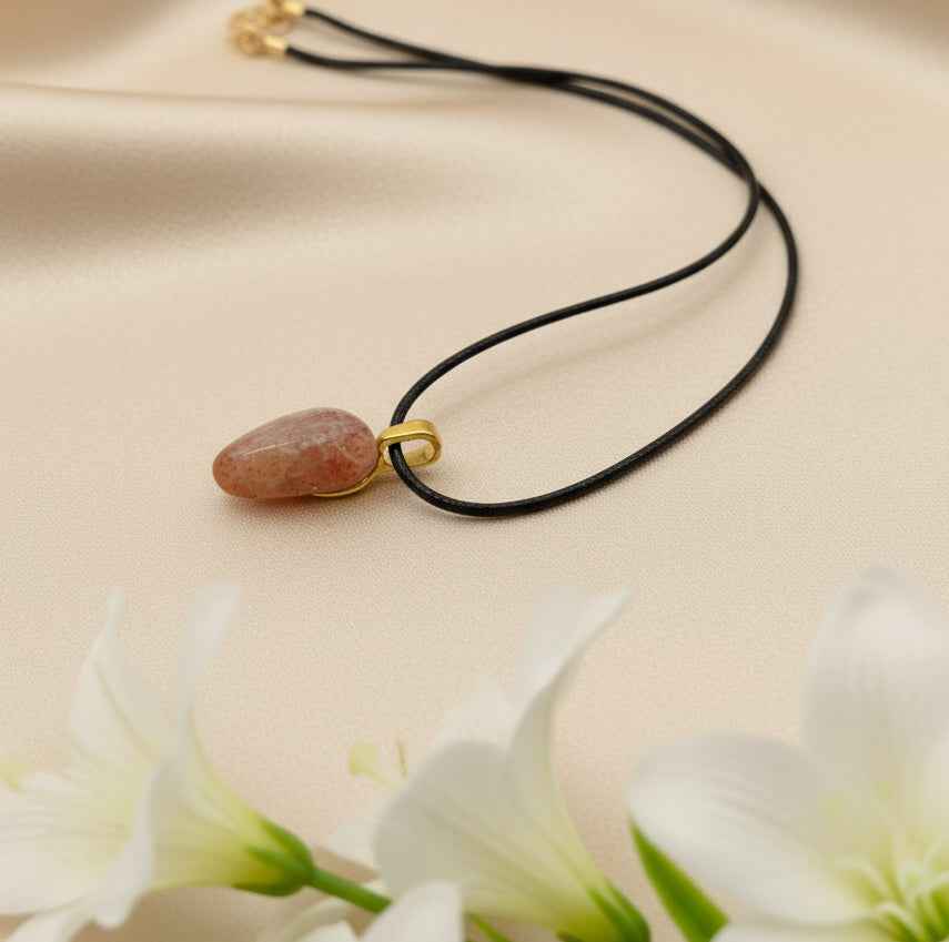 Collier et Pierre de soleil roulée qualité AA au choix
