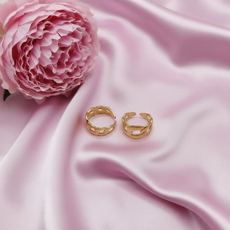 Bague doré en acier inoxydable