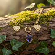 collier doré améthyste