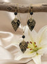parure bijoux en obsidienne noire