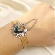 bracelet mandala liege labradorite