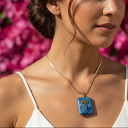 collier femme apatite bleu