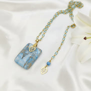 collier apatite doré