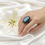 bague en pierre labradorite