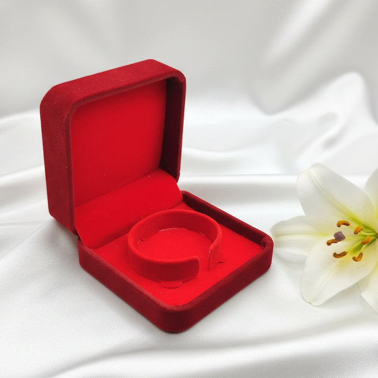 Écrin velours luxe, rouge, beige, pour bracelet