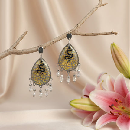 Boucles d'oreilles en labradorite 