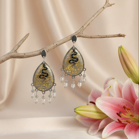 Boucles d'oreilles en labradorite 