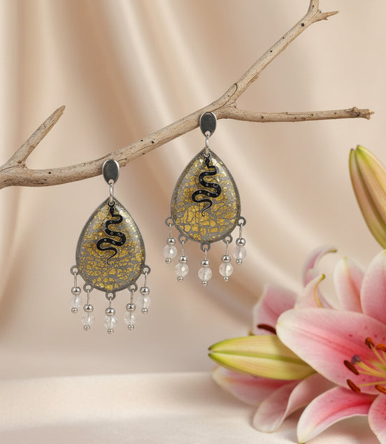 Boucles d'oreilles en labradorite 