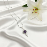 collier unalome argenté
