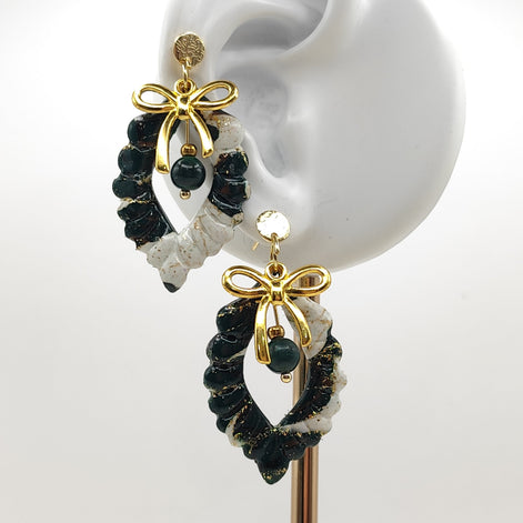 Boucles d’oreilles  Malachite