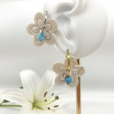 bijoux pampilles polymère blanche