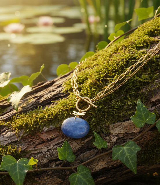  collier doré en cyanite extra
