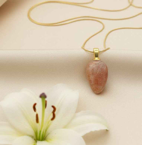 Collier et Pierre de soleil roulée qualité AA au choix